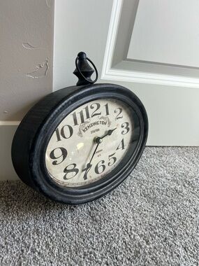 Vintage-Style Black Wall Clock